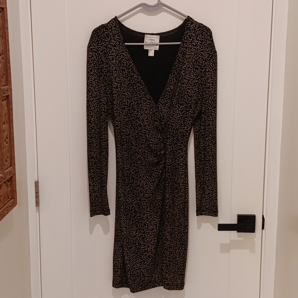 Joseph Ribkoff Creations Black and Gold Dress